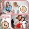 15 Pcs 2.4 Inch Fall Round Embroidery Hoops Frame Circle Rubber Hoops Ring Display Cross Stitch Ornament Imitated Wood Frame Kits for Christmas Halloween Craft Sewing DIY Hanging Gifts